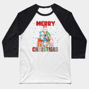 Merry Christmas Gnome Family Funny Xmas Tree Women Men Kids Baseball T-Shirt